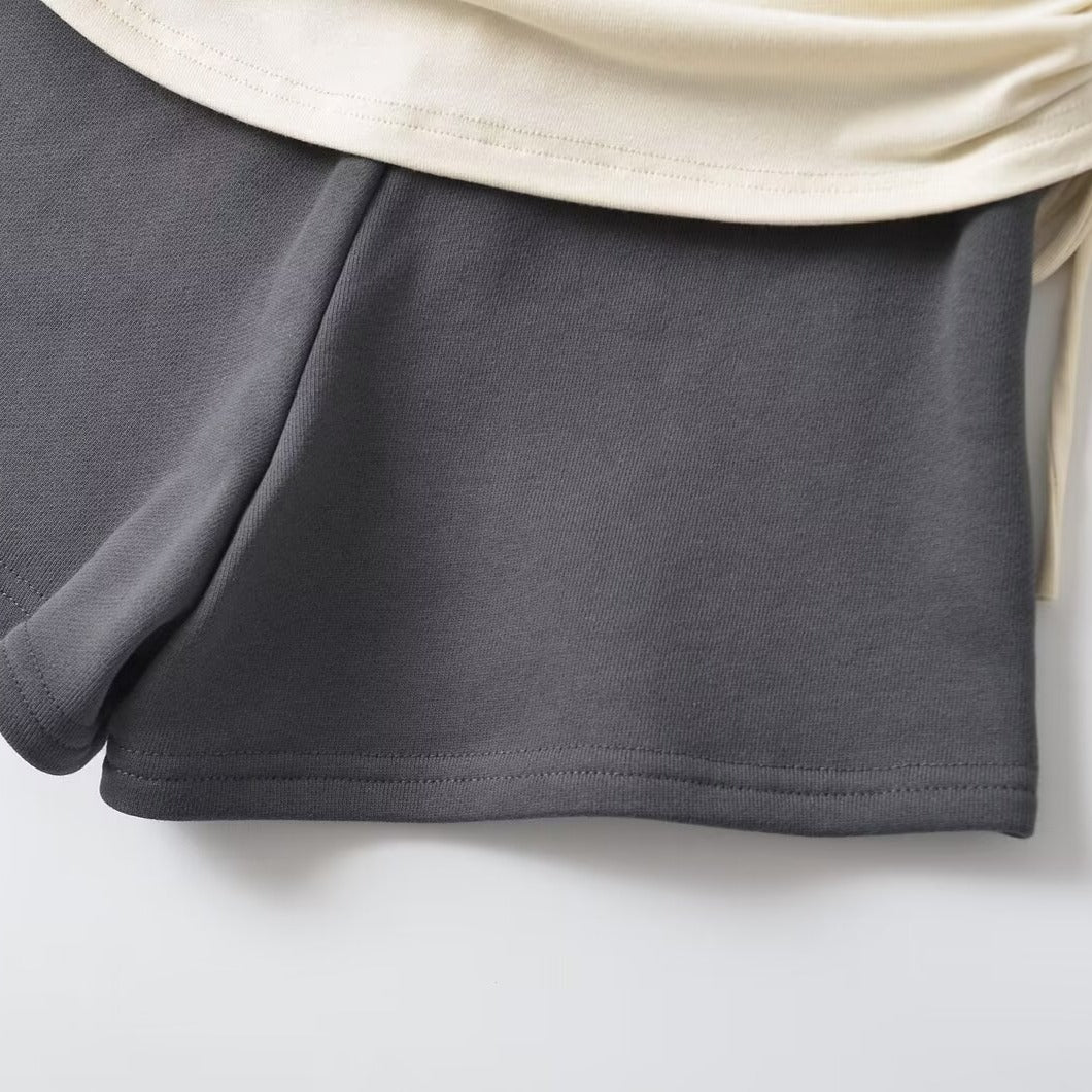 Drawstring Flare Shorts