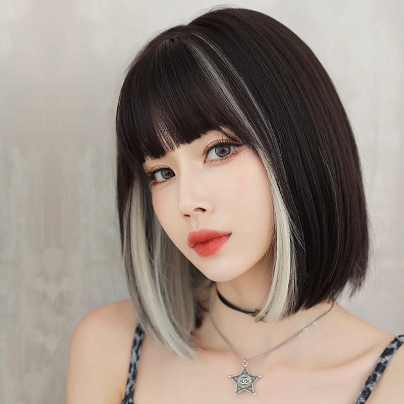 Earring Color Short Femboy Wig