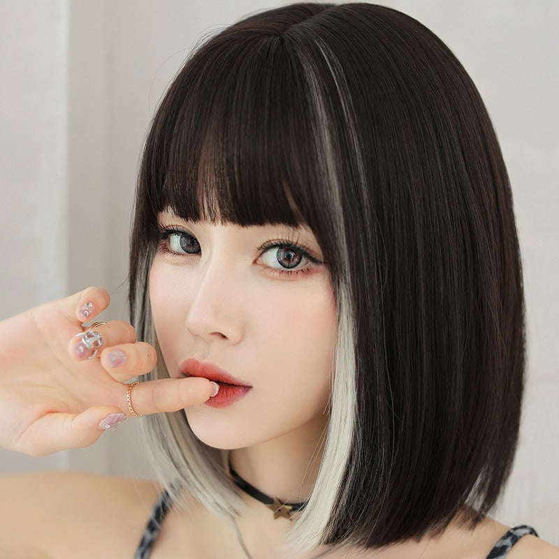 Earring Color Short Femboy Wig