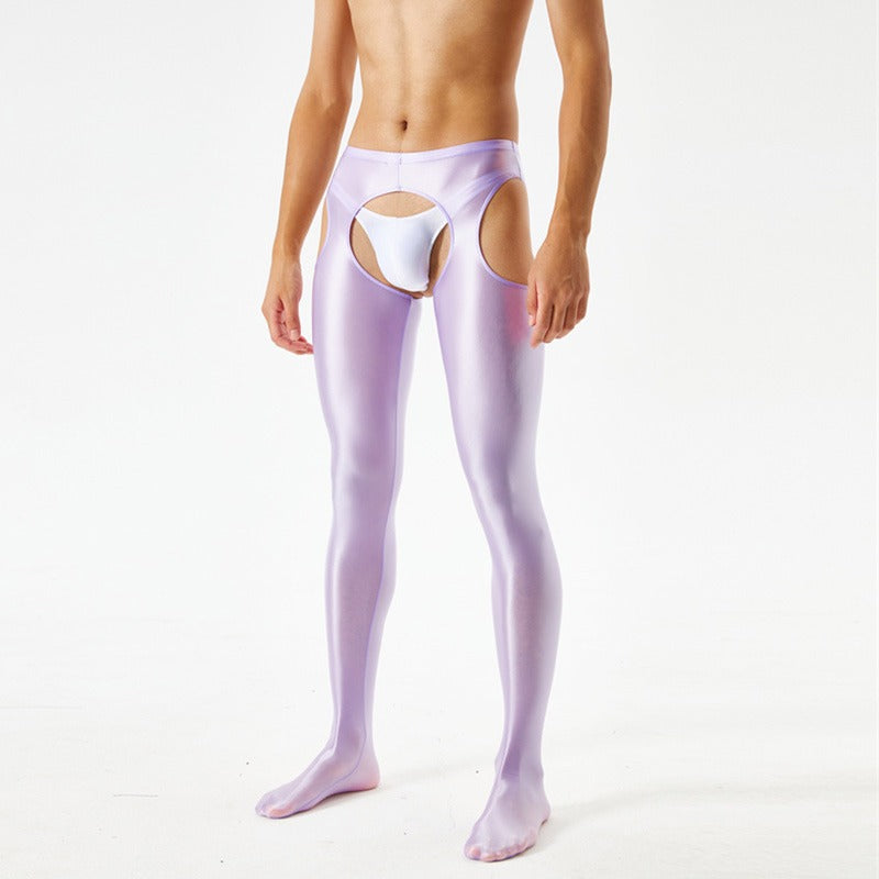 Four Side Open Glossy Pantyhose