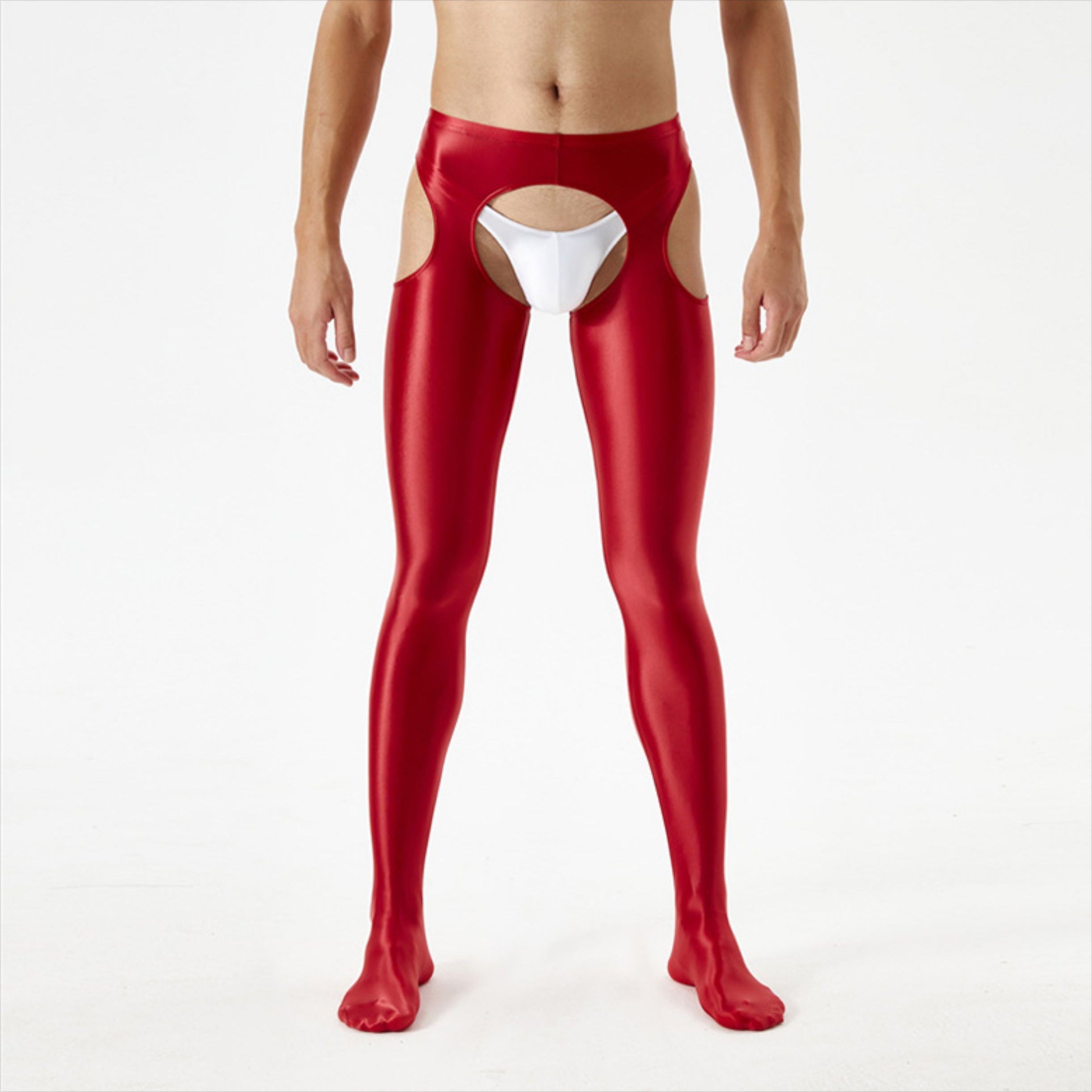 Four Side Open Glossy Pantyhose