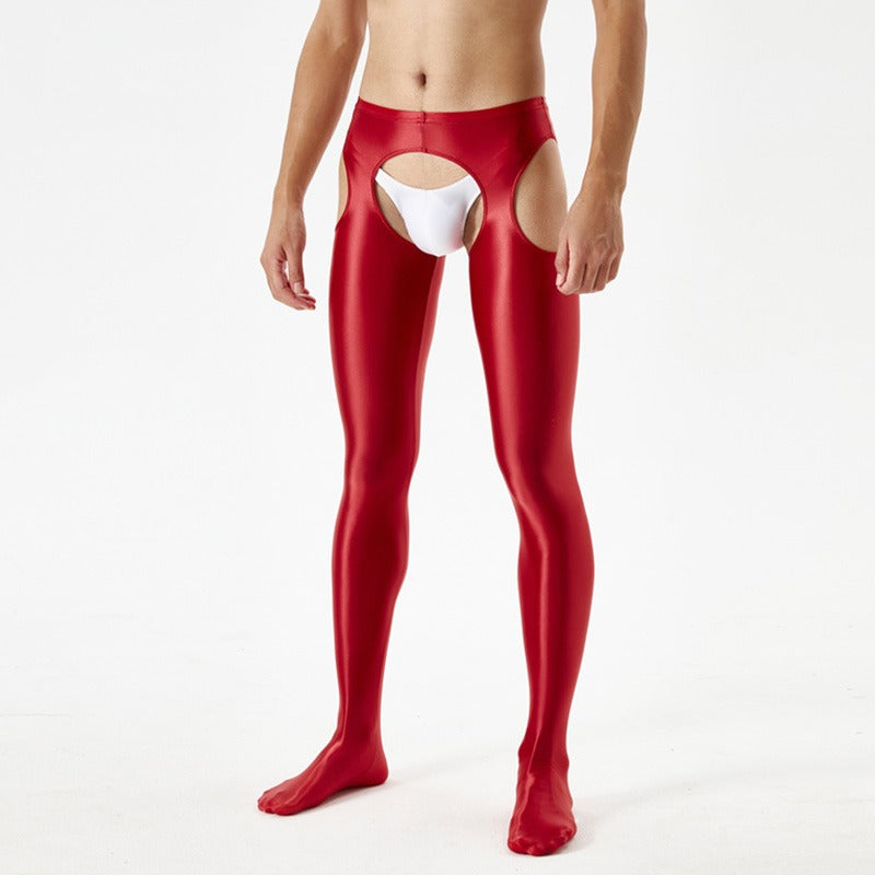 Four Side Open Glossy Pantyhose