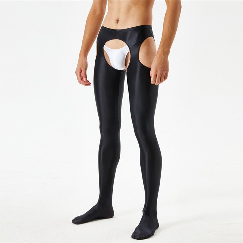 Four Side Open Glossy Pantyhose
