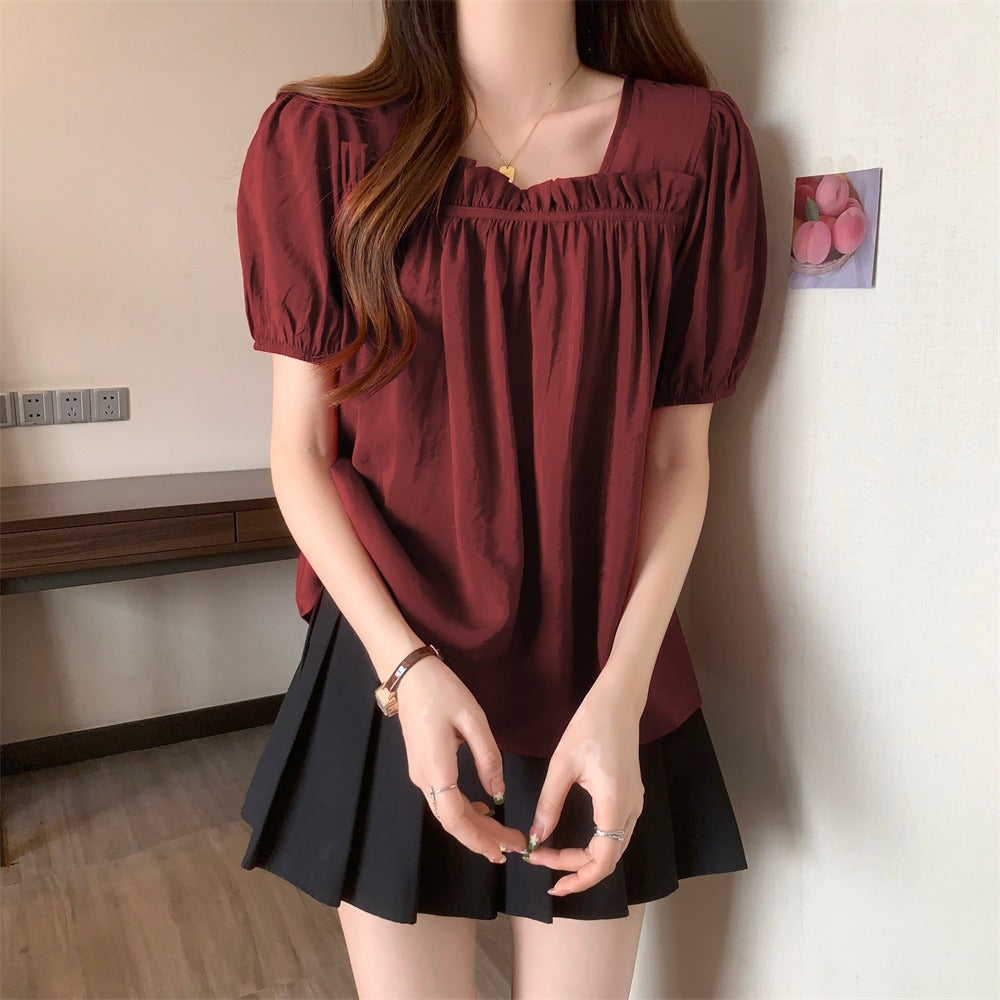 femboy Gathering Puff Top red