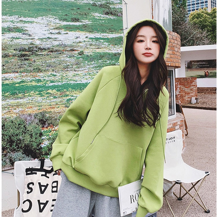 Half Zip Femboy Hoodie green