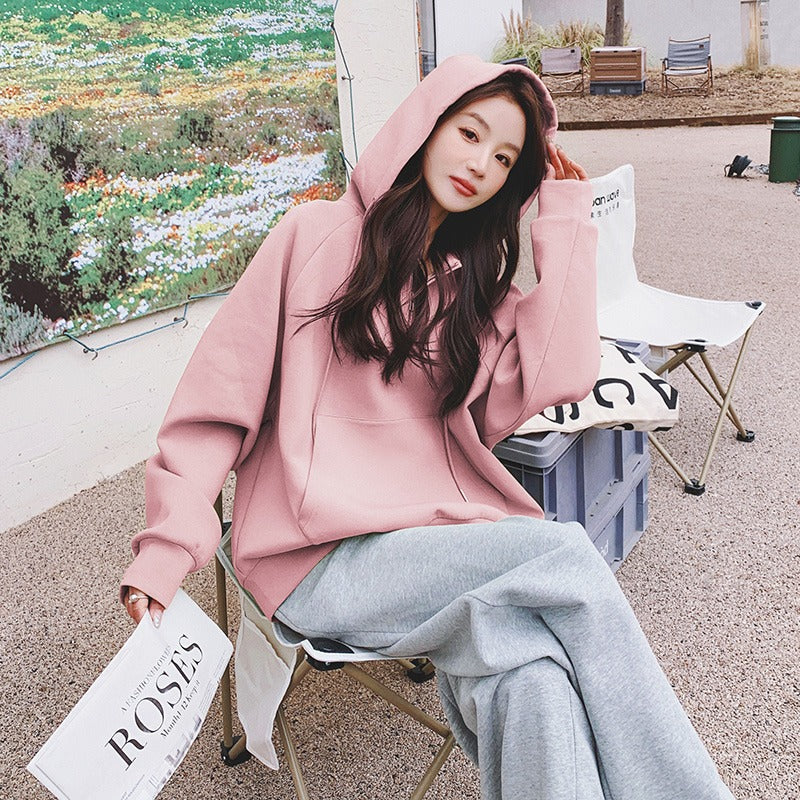 Half Zip Femboy Hoodie pink