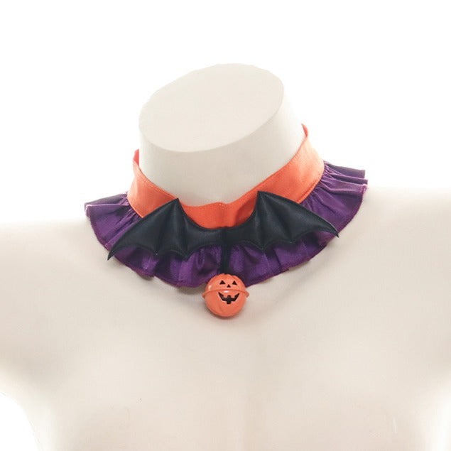 Halloween Bat Choker with Bell