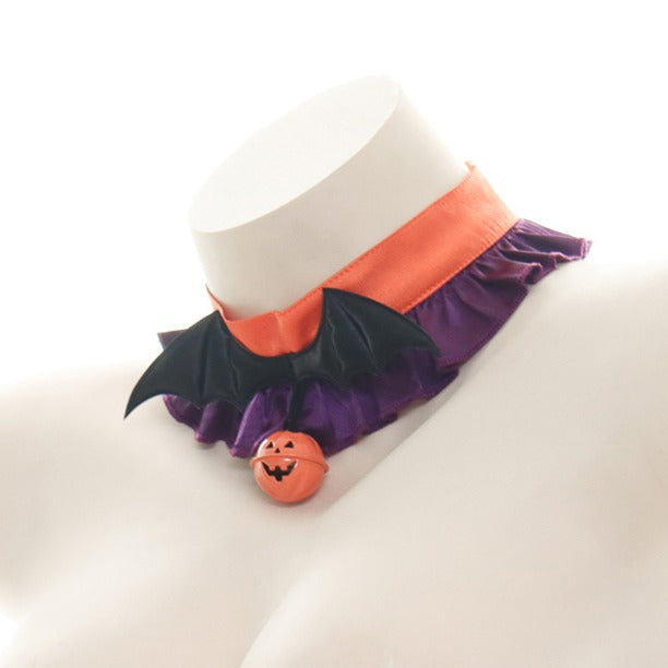 Halloween Bat Choker with Bell