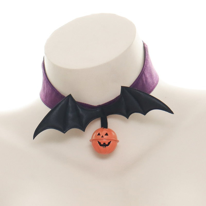 Halloween Bat Choker with Bell