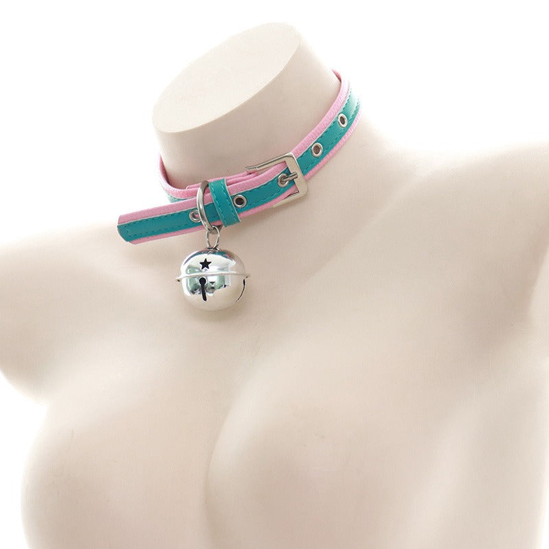 Harajuku Leather Choker with Chain