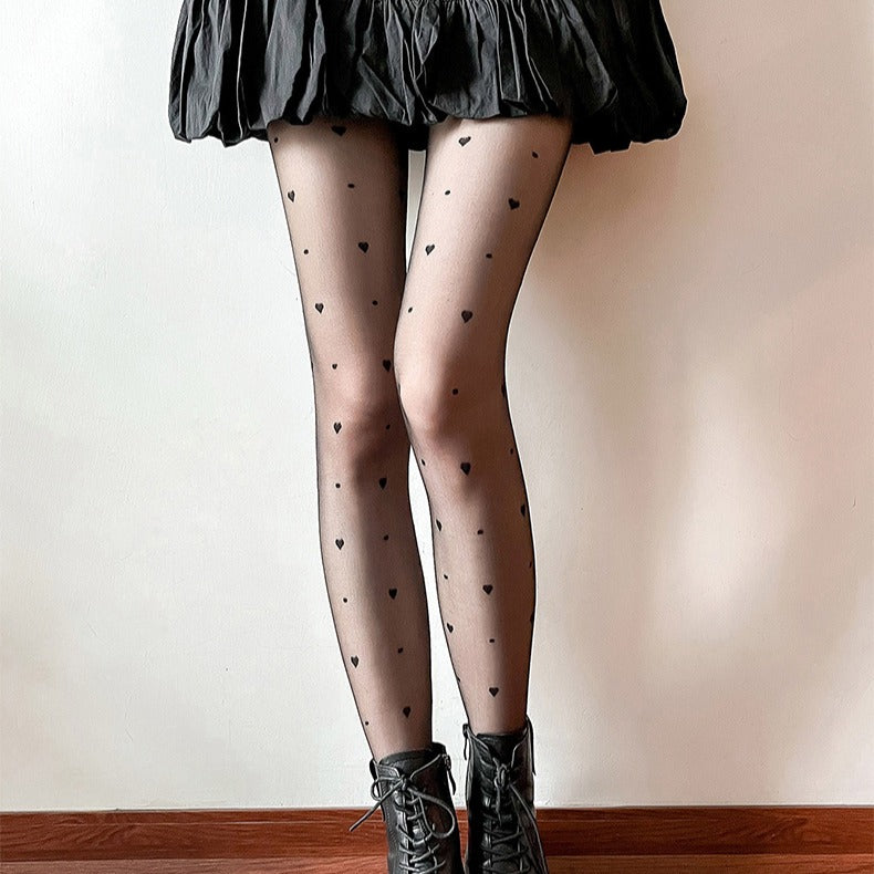 Heart Dot Pantyhose