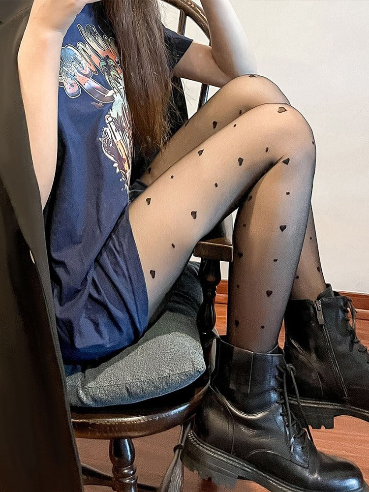 Heart Dot Pantyhose