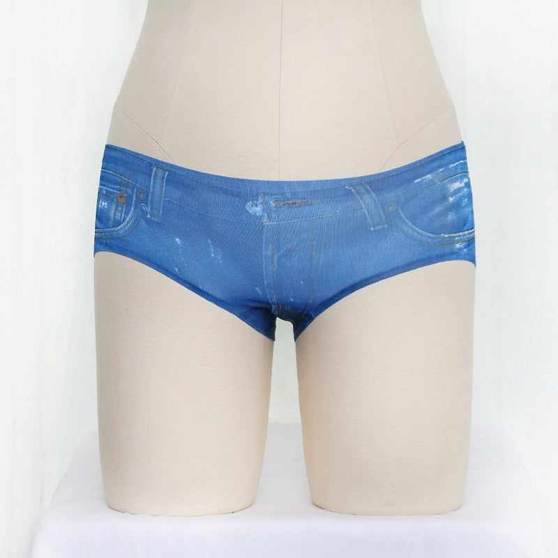 Imitation Denim Ice Silk Underwear