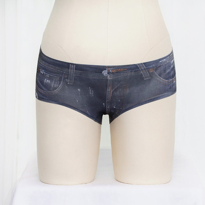 Imitation Denim Ice Silk Underwear