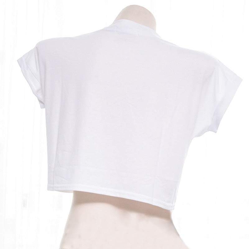 Japan Anime Face Crop Top