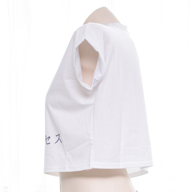 Japan Anime Face Crop Top