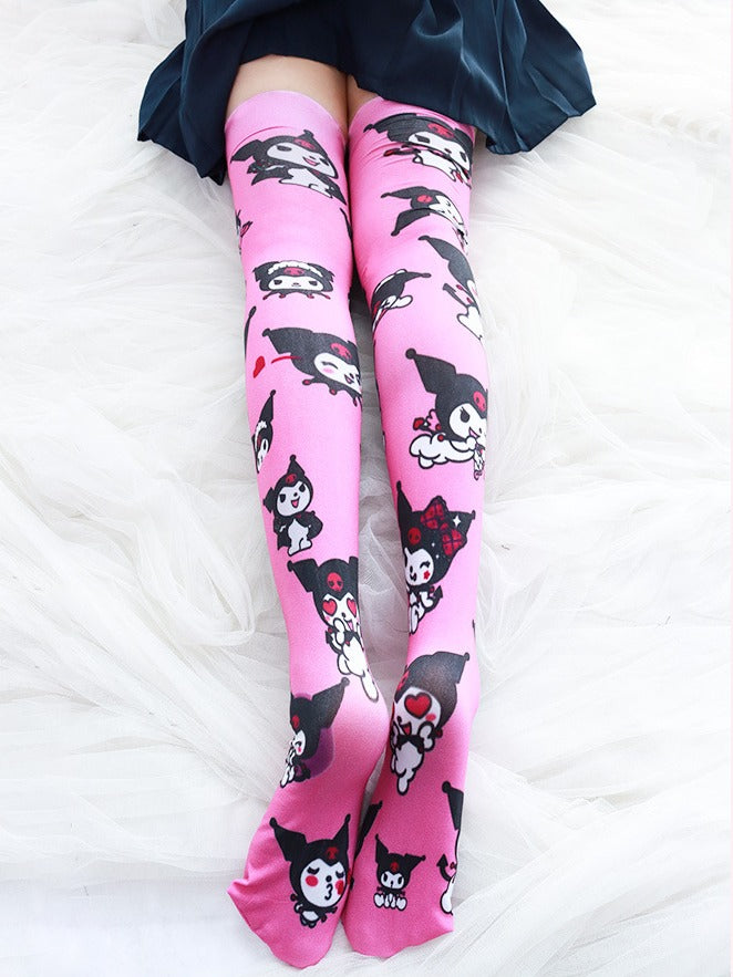 Kuromi Thigh High Socks