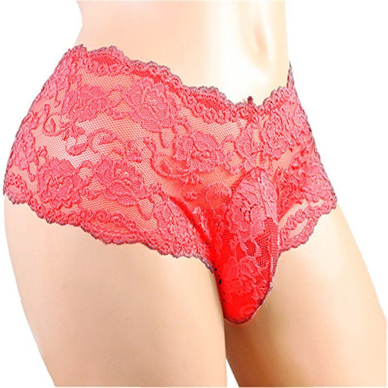 Lace Panties femboy red