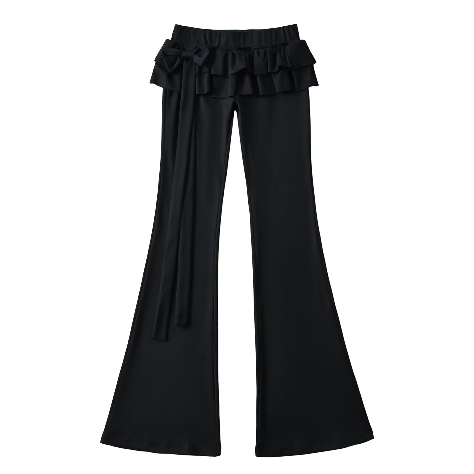 Layered Waist Flare Pants