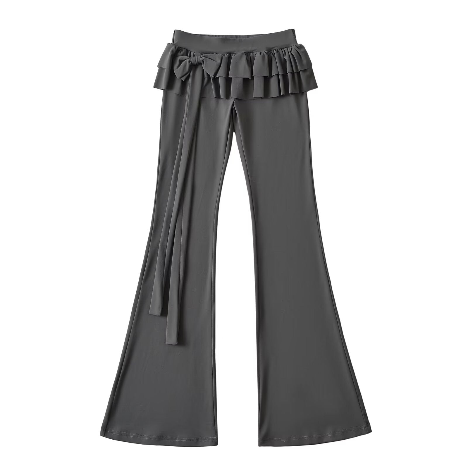 Layered Waist Flare Pants