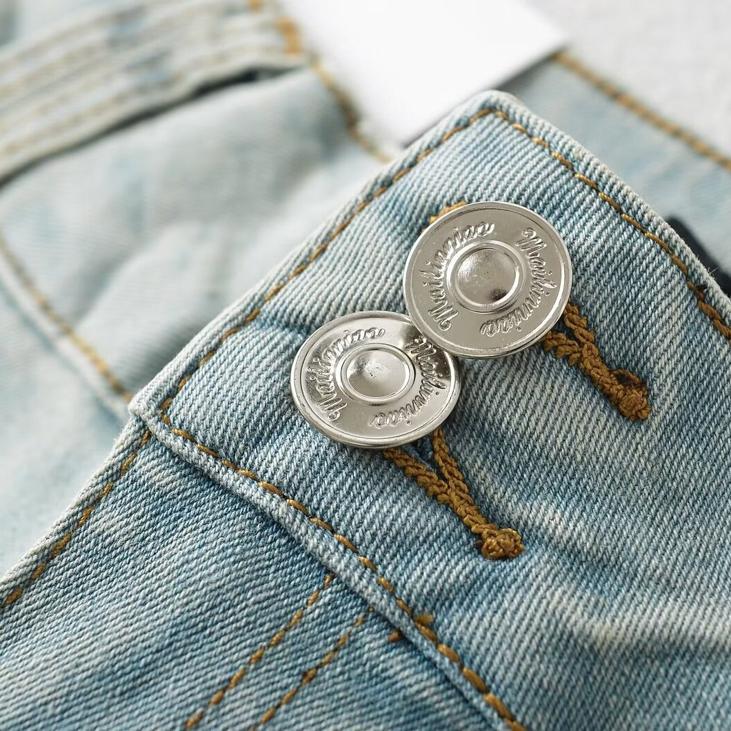 Light Blue Denim Femboy Flare Pants