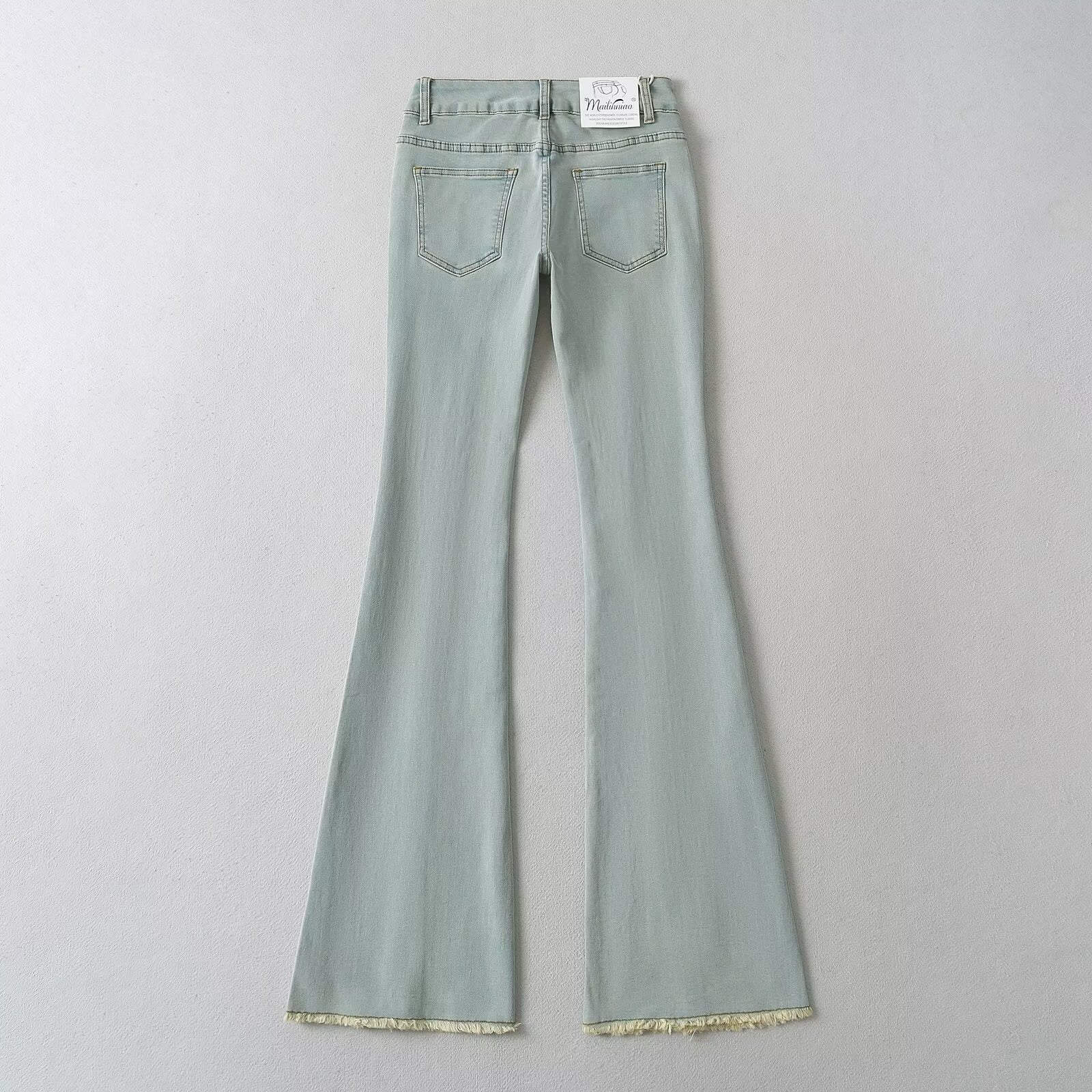 Light Blue Denim Femboy Flare Pants