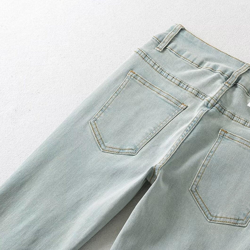 Light Blue Denim Femboy Flare Pants