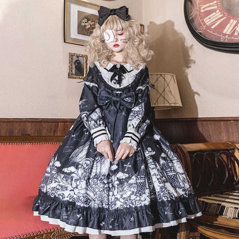 Lolita Bow A line Princess Dress