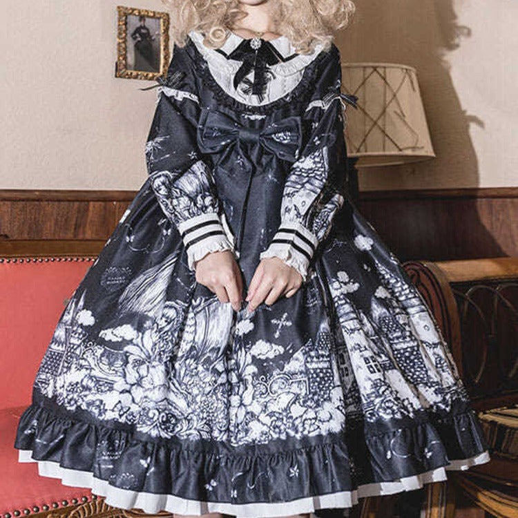 Lolita Bow A line Princess Dress