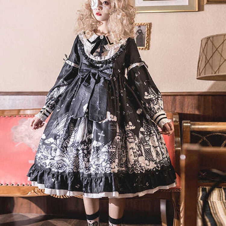 Lolita Bow A line Princess Dress