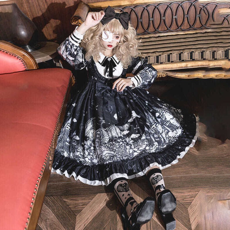 Lolita Bow A line Princess Dress