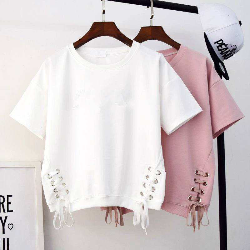 Cute Femboy Eyelet Straps Top