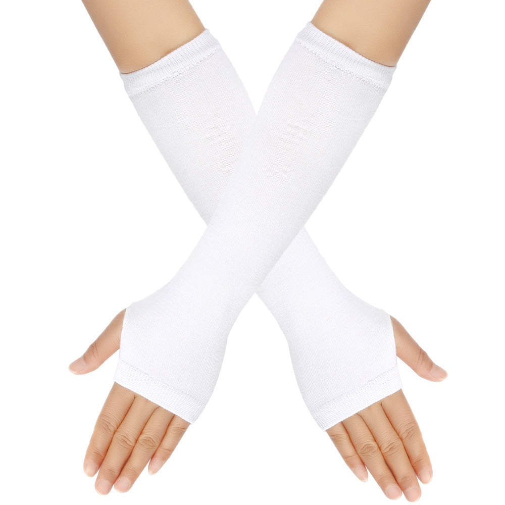 Knitted Cotton Striped Arm Warmer