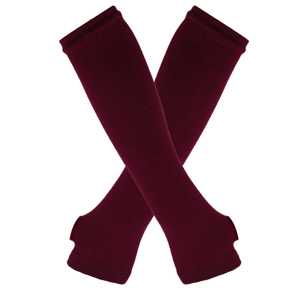 Knitted Cotton Striped Arm Warmer