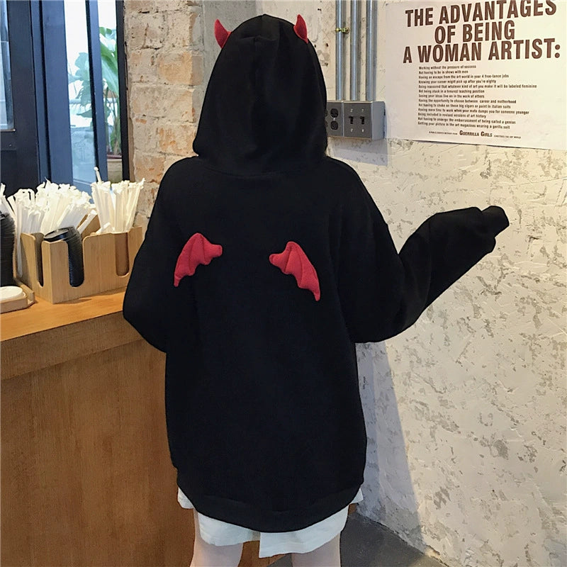 Cute Devil Wings Femboy Hoodie