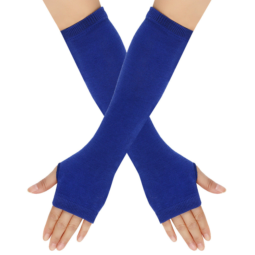 Knitted Cotton Striped Arm Warmer