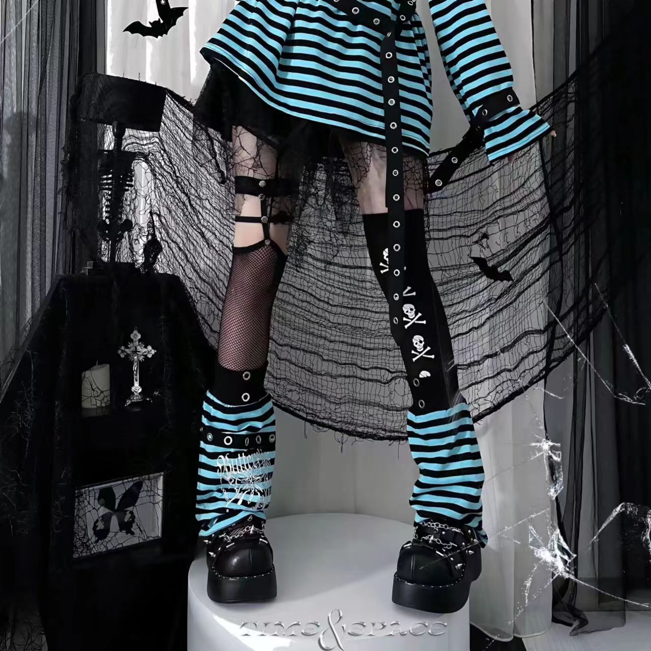 Virtual Butterfly Striped Top