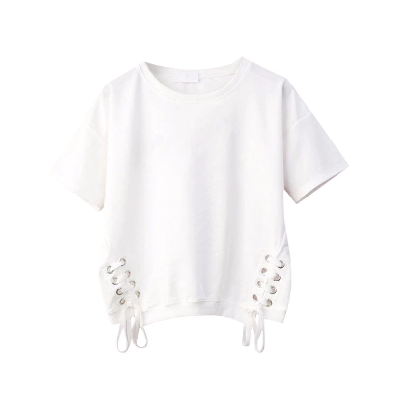 Cute Femboy Eyelet Straps Top