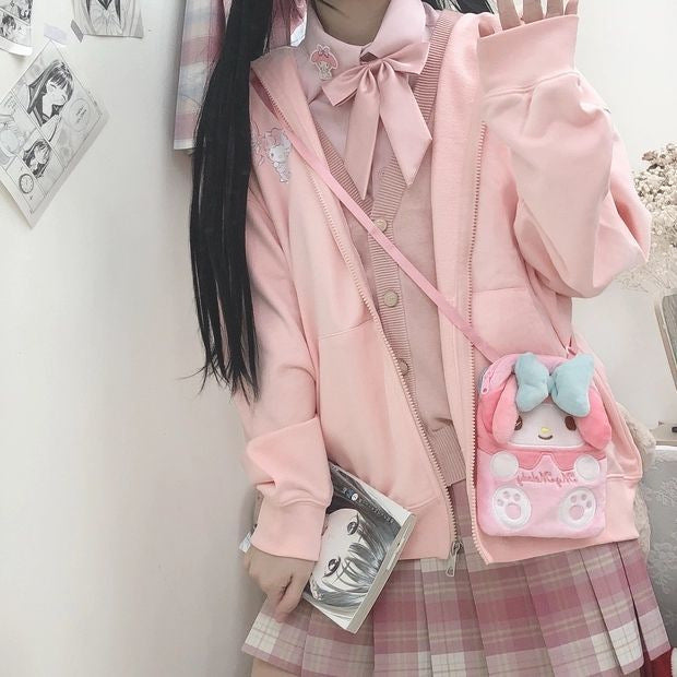 Pink Kawaii Kitty Hoodie