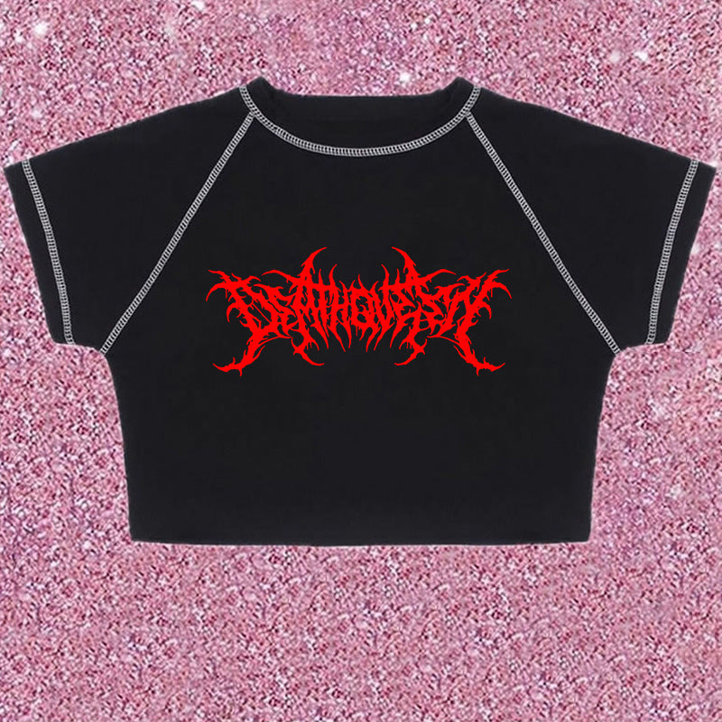 Fashion Gothic Crop T-shirt