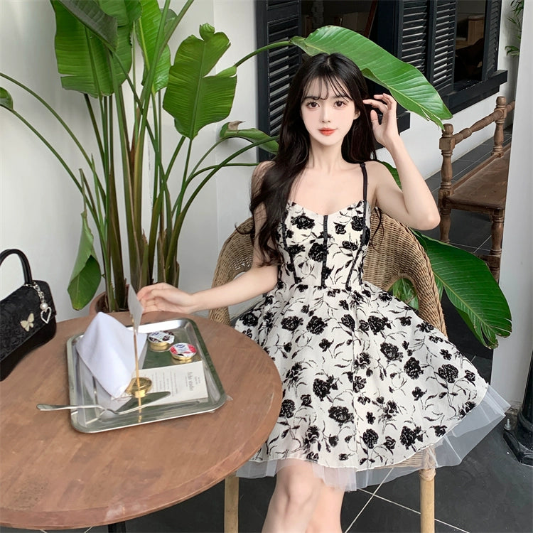 Summer Floral Puffy Femboy Dress.