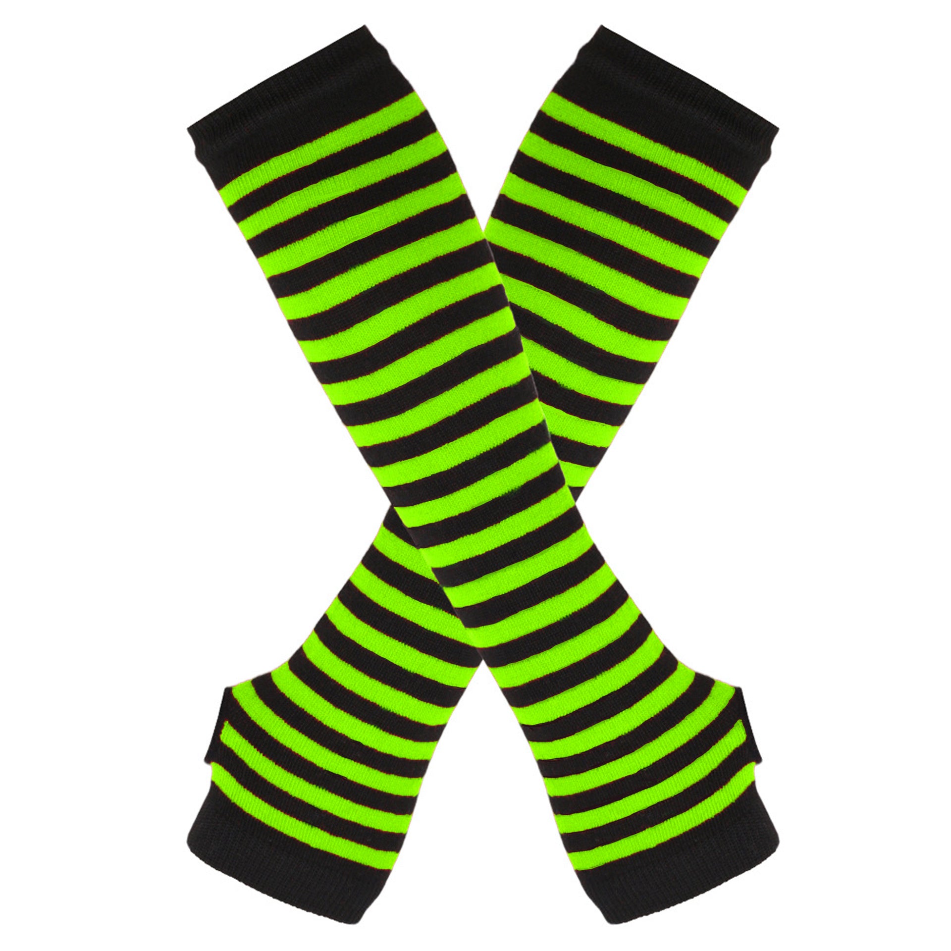 Knitted Cotton Striped Arm Warmer