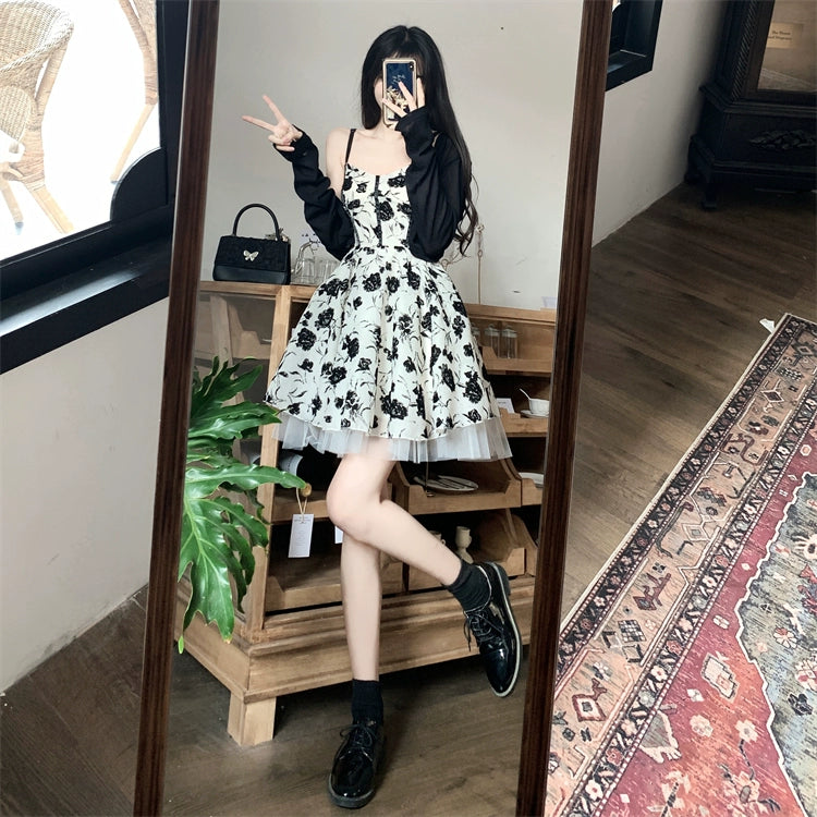 Summer Floral Puffy Femboy Dress.