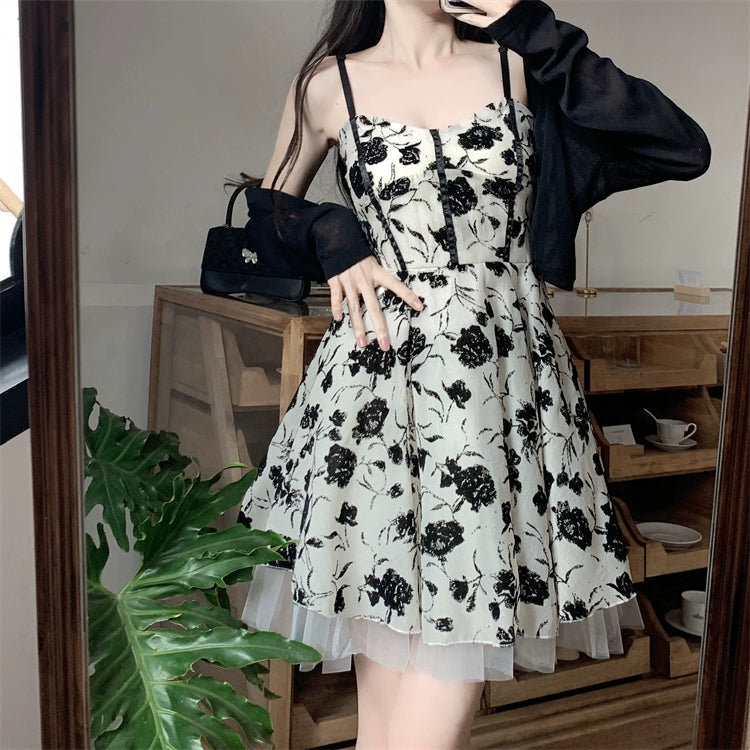 Summer Floral Puffy Femboy Dress.