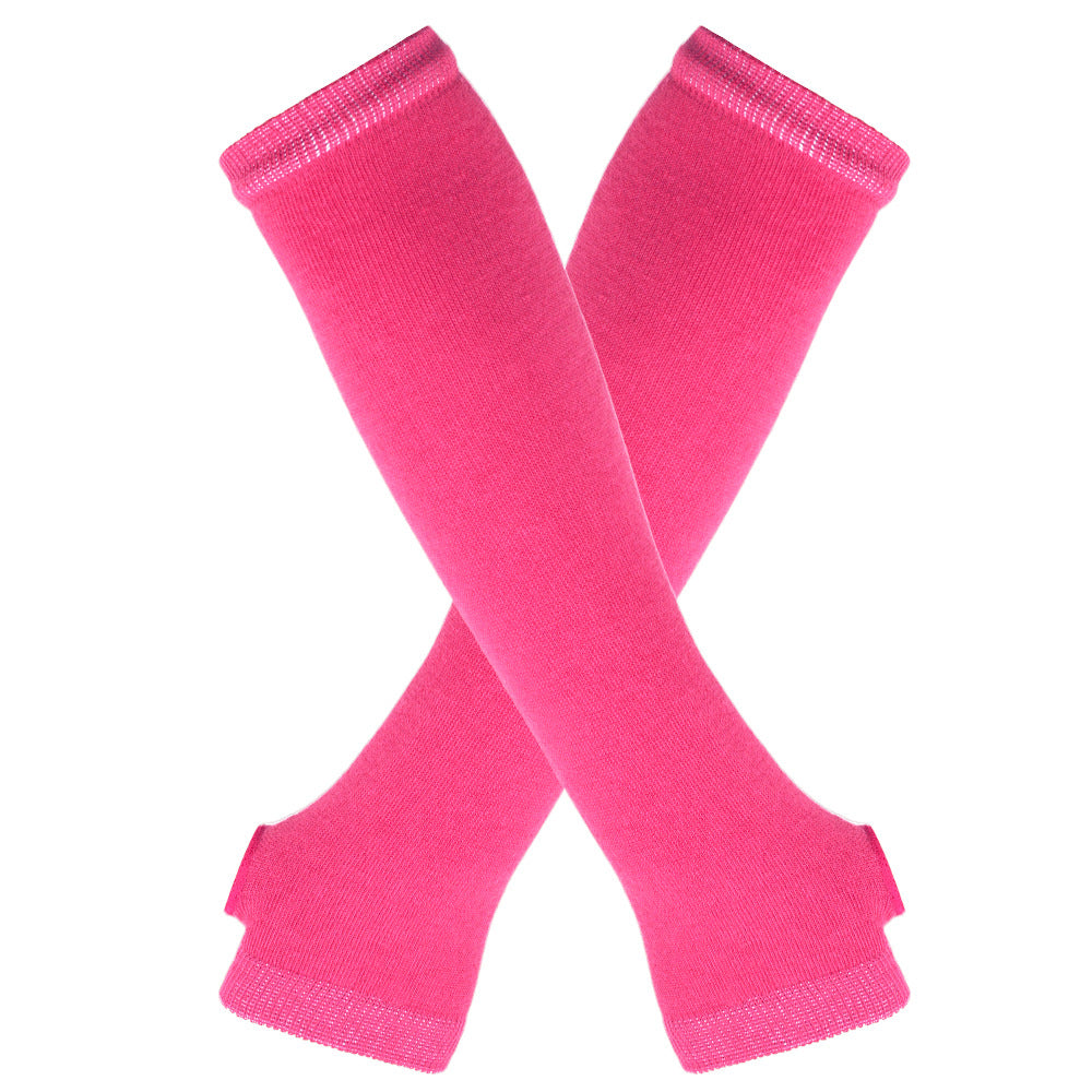 Knitted Cotton Striped Arm Warmer