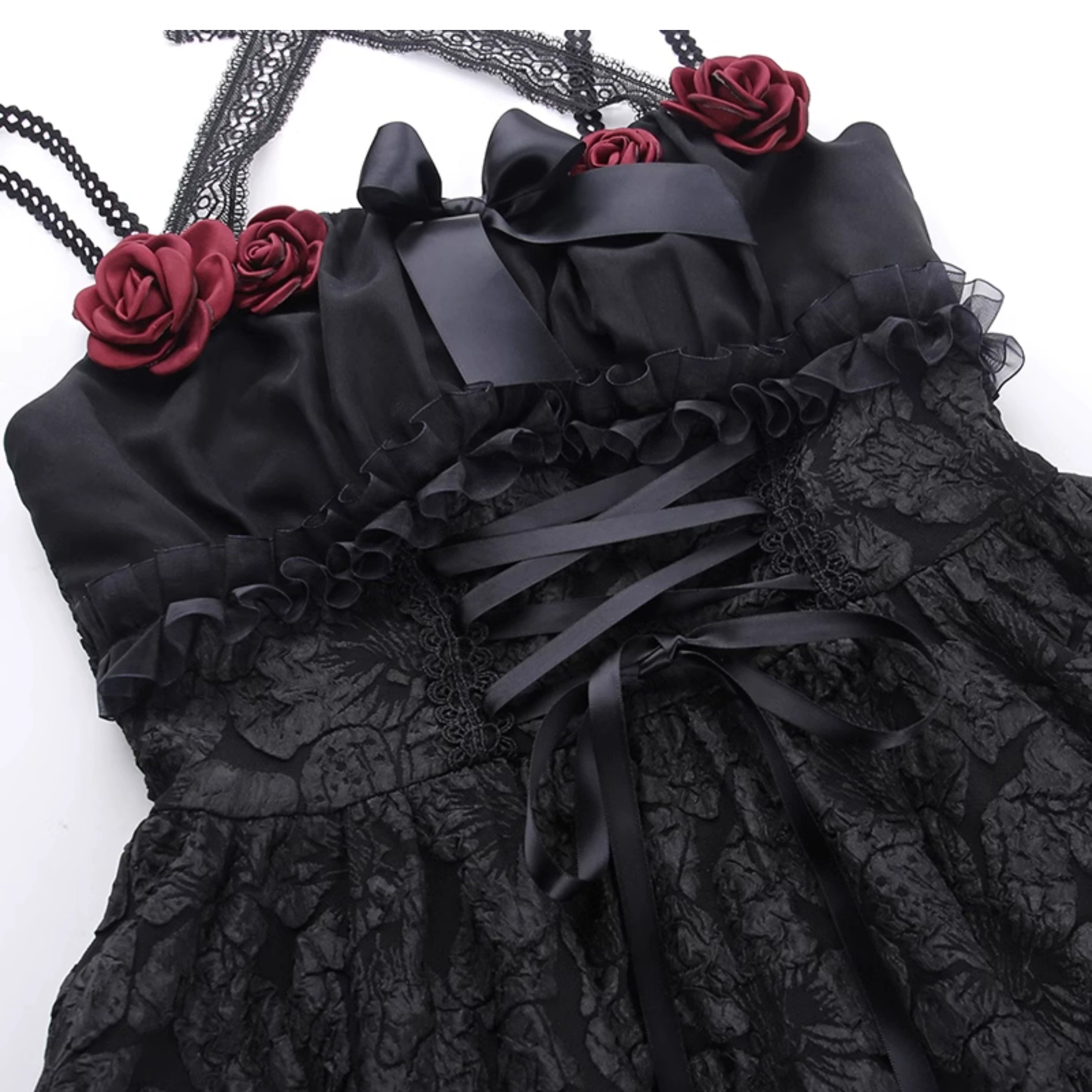 Rose Halter Neck Goth Dress.
