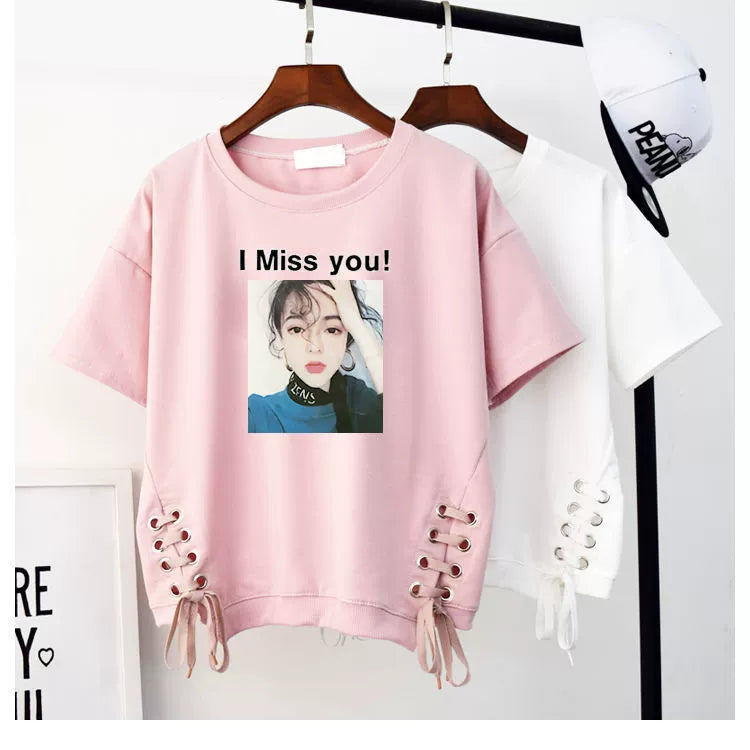 Cute Femboy Eyelet Straps Top