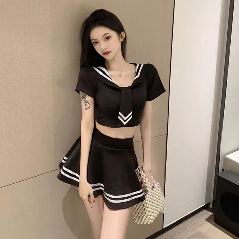 Sailor Stripe School Girl Costume Set