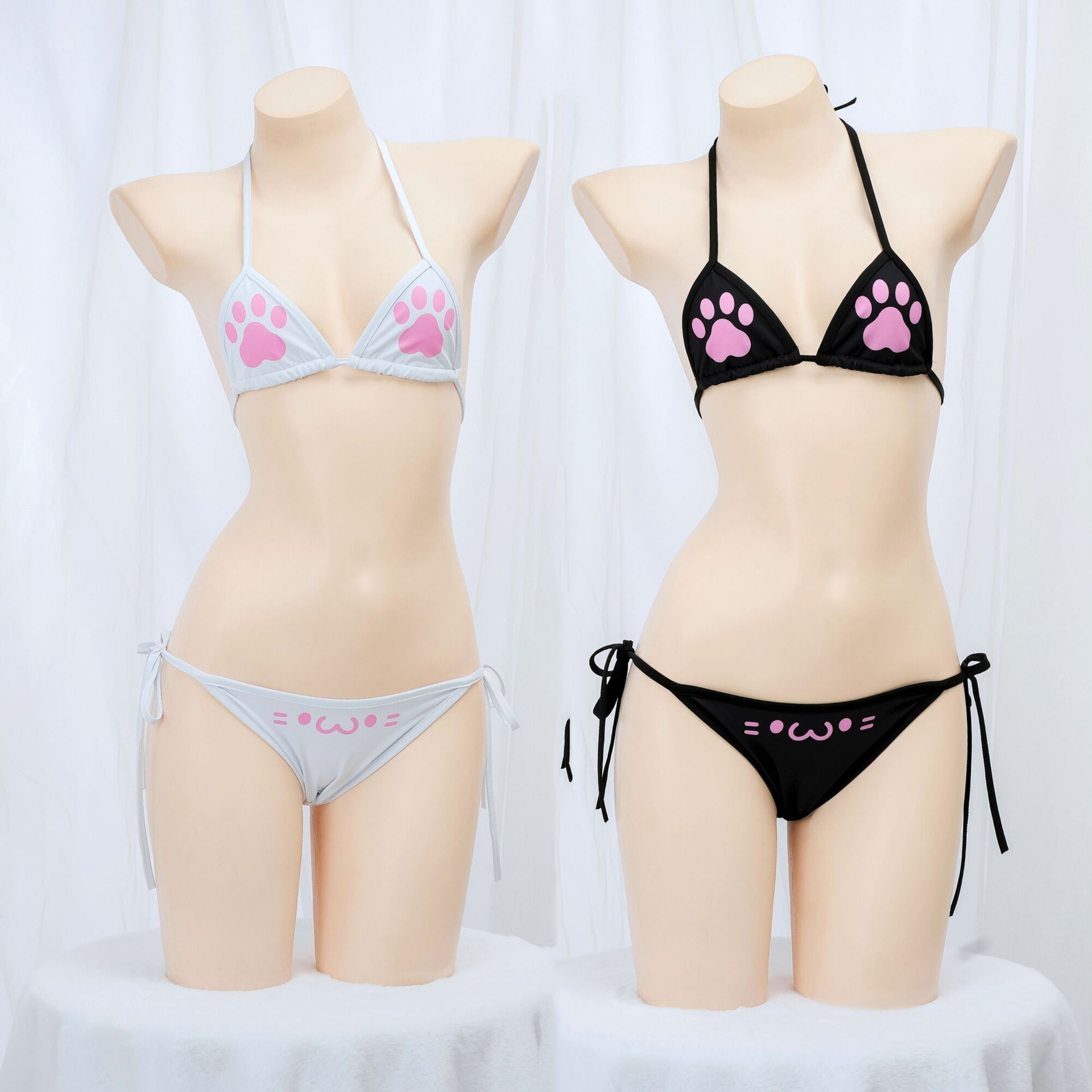 Kaomoji Cat Paw Bikini