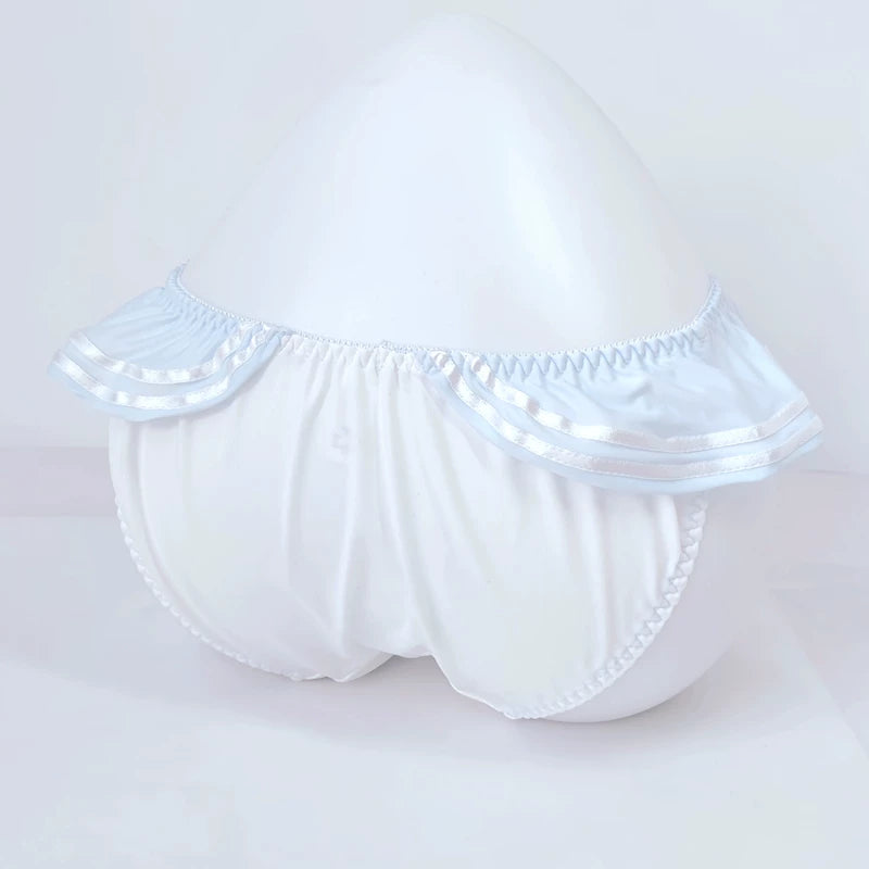 Navy Stripe Milk Silk Panties